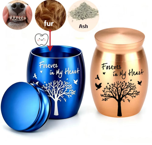 Hot Sale 7 colors Tree of Life design cremation urn pet memorials and gifts mini made of aluminum alloy urns