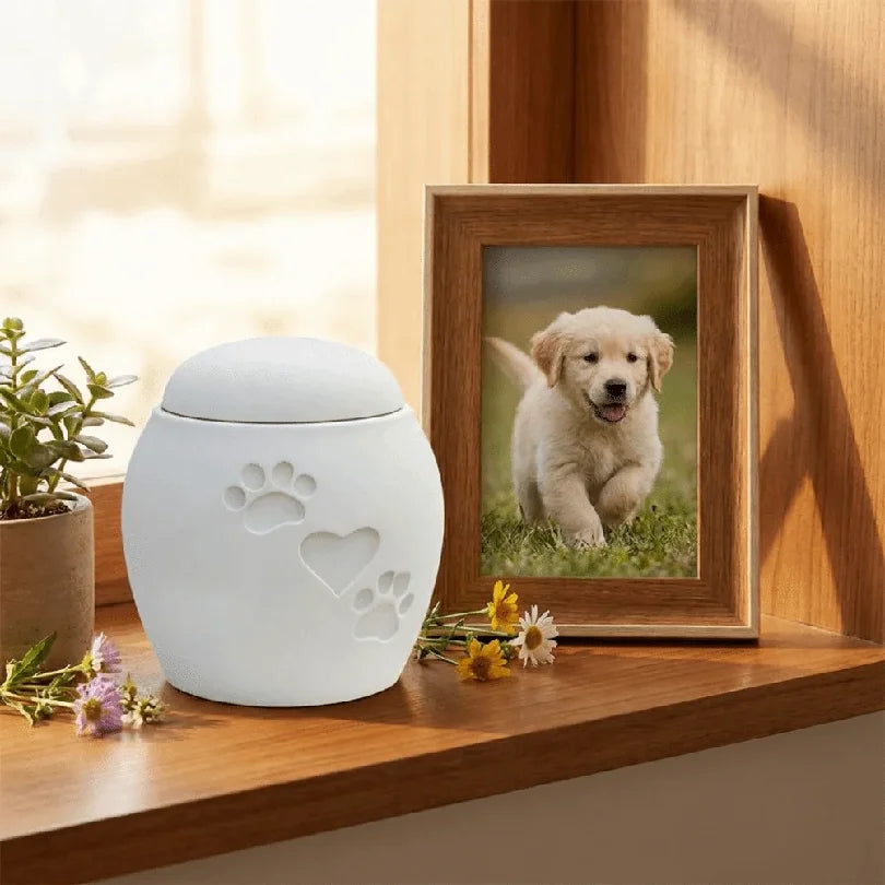 3D Printed Pet Cremation Urns Plastic Minimalist Ash Memorial Container Waterproof with Lid Pet Ash Holder For Dog Ashes