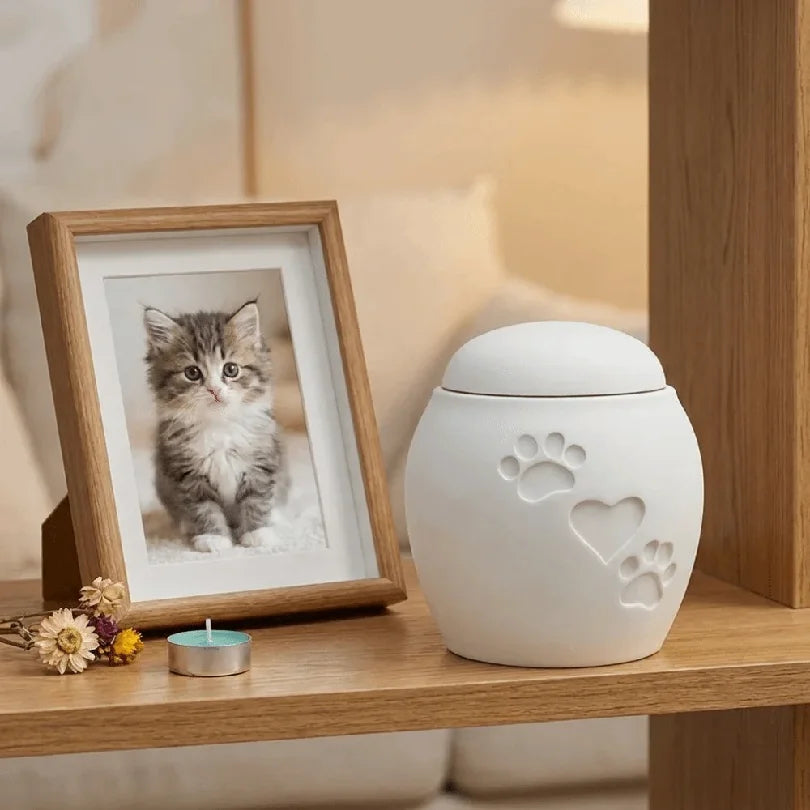 3D Printed Pet Cremation Urns Plastic Minimalist Ash Memorial Container Waterproof with Lid Pet Ash Holder For Dog Ashes